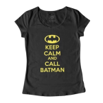 Remera Keep Calm and call Batman - Mujer